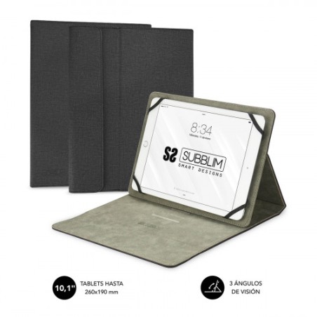 5066-SUBBLIM Funda Tablet Clever Stand Tablet Case 10,1" Black