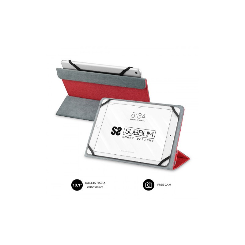 5072-SUBBLIM Funda Tablet Freecam Case 10,1" Red