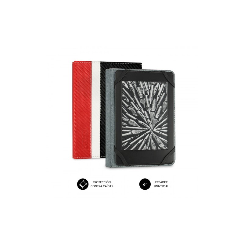 5084-SUBBLIM Funda Libro Electronico Clever Ebook Case 6" Red