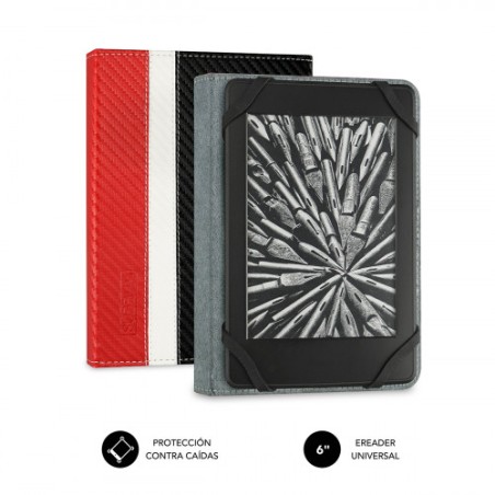 5084-SUBBLIM Funda Libro Electronico Clever Ebook Case 6" Red