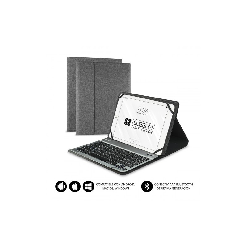 5092-SUBBLIM Funda con Teclado KEYTAB PRO BLUETOOTH 10,1" Grey 5092-SUBBLIM Funda con Teclado KEYTAB PRO BLUETOOTH 10,1" Grey
