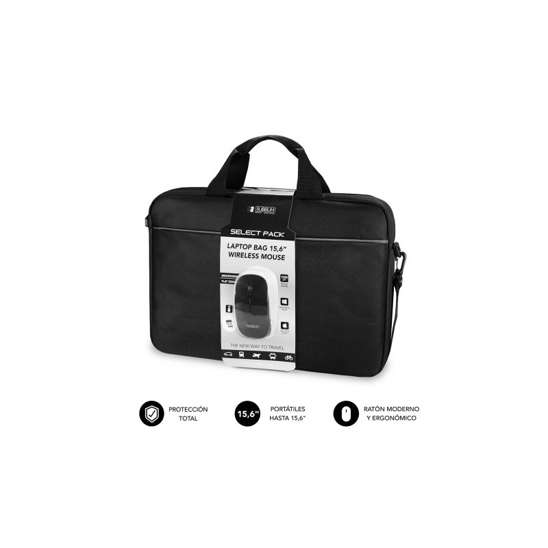 5102-SUBBLIM Maletin con Raton Select Pack Wireless Mouse USB + Laptop bag 15,6" 5102-SUBBLIM Maletin con Raton Select Pack Wireless Mouse USB + Laptop bag 15,6"
