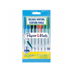 5125-BLISTER 8 BOLIGRAFOS PM-045 (2 NEGRO+2 AZUL+2 ROJOJ+2 VERDE)