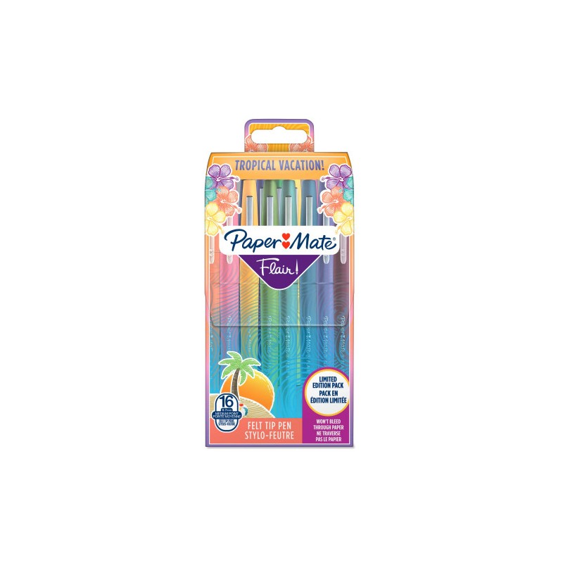 5148-PACK 16 ROTULADORES FLAIR ORIGINAL TROPICAL PAPER MATE 2061396 5148-PACK 16 ROTULADORES FLAIR ORIGINAL TROPICAL PAPER MATE 2061396