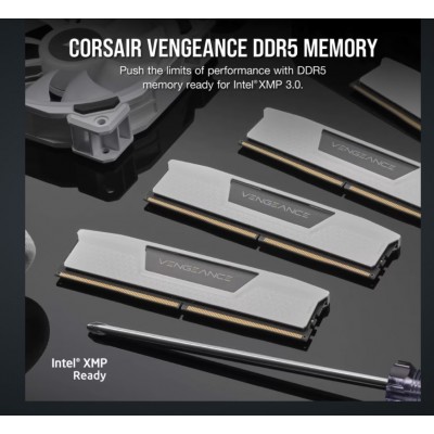 MEMORIA CORSAIR DDR5 32GB 2X16GB PC5600 VENGEANCE BLANCA CMK32GX5M2B5600C40W