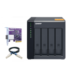 5171-QNAP TL-D400S caja para disco duro externo Carcasa de disco duro/SSD Negro, Gris 2.5/3.5"