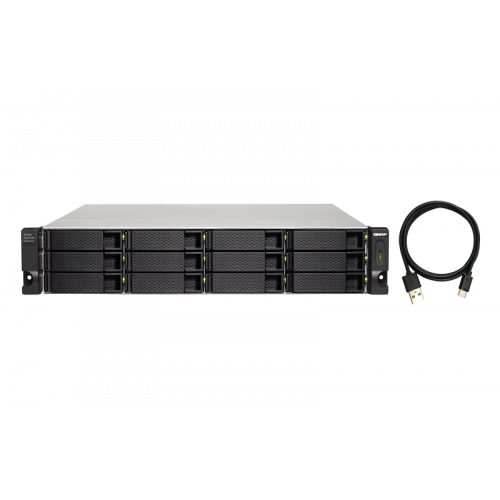 5173-QNAP TL-R1200C-RP caja para disco duro externo Carcasa de disco duro/SSD Negro, Gris 2.5/3.5"