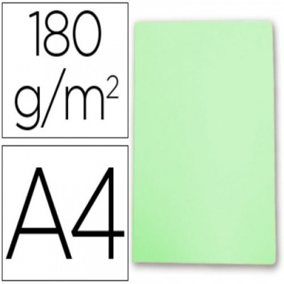 SUBCARPETA SIMPLES PASTEL 180 GRS A4 COLOR VERDE GIO 400040509