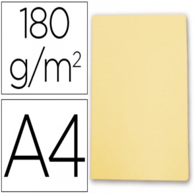 SUBCARPETA SIMPLES PASTEL 180 GRS A4 COLOR AMARILLO GIO 400040508