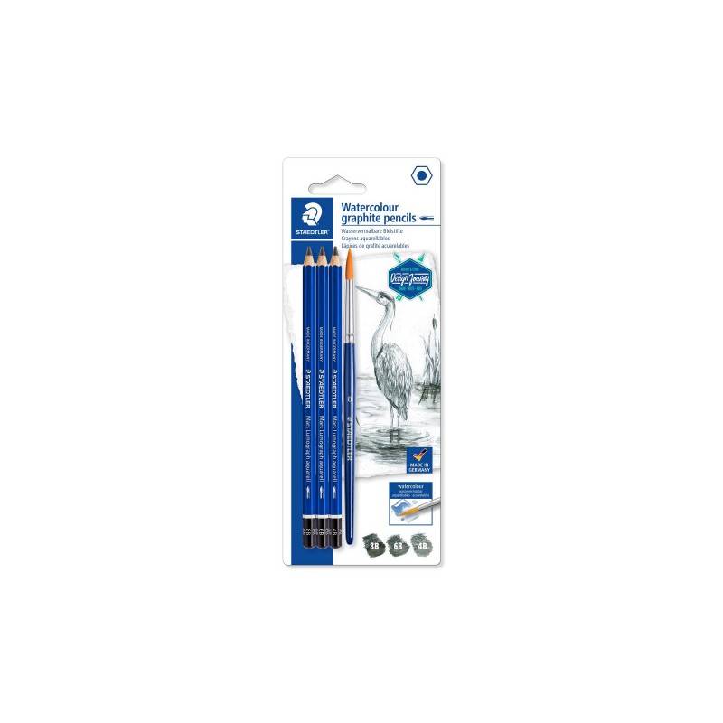 5198-BLISTER CON 3 LAPICES, GRADUACIONES 4B, 6B Y 8B + PINCEL No 8 STAEDTLER 100A SBK4 5198-BLISTER CON 3 LAPICES, GRADUACIONES 4B, 6B Y 8B + PINCEL No 8 STAEDTLER 100A SBK4