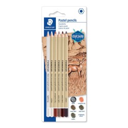 5204-BLISTER CON 6 LAPICES, COLORES: SEPIA CLARO, SEPIA OSCURO, OCRE OSCURO, SANGUINA SECA, BLANCO, ILUMINADOR STAEDTLER