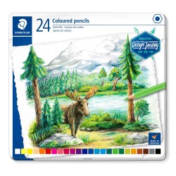 5208-ESTUCHE METALICO CON 24 LAPICES, COLORES SURTIDOS STAEDTLER 146C M24
