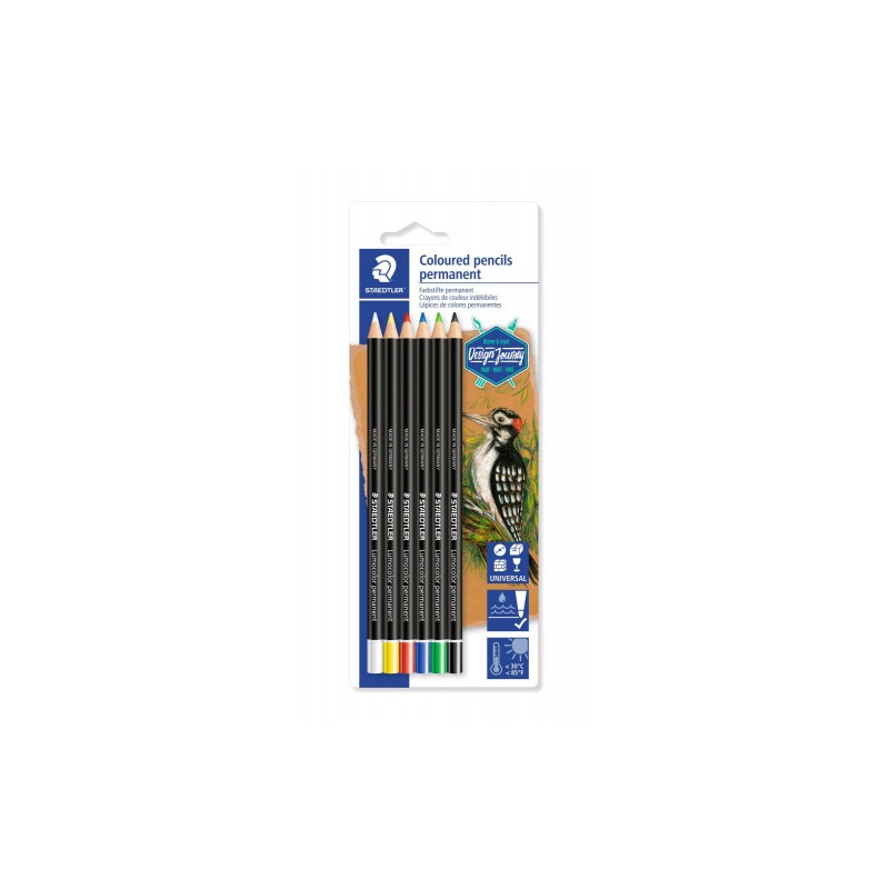 5220-BLISTER CON 6 LAPICES, UNO DE CADA COLOR (BLANCO, AMARILLO, ROJO, AZUL, VERDE Y NEGRO) STAEDTLER 10820BK6-C 5220-BLISTER CON 6 LAPICES, UNO DE CADA COLOR (BLANCO, AMARILLO, ROJO, AZUL, VERDE Y NEGRO) STAEDTLER 10820BK6-C