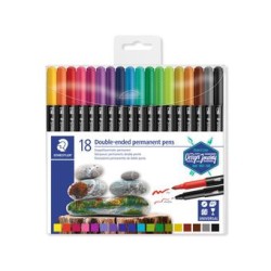 5243-ESTUCHE DE PLASTICO CON 18 ROTULADORES, COLORES SURTIDOS STAEDTLER 3187 TB18