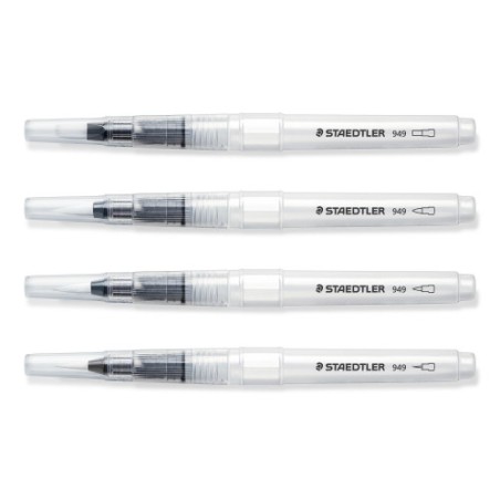 5253-BLISTER CON 4 PINCELES REDONDO FINO, REDONDO MEDIO, REDONDO LARGO, BISELADO STAEDTLER 949-SBK4-C