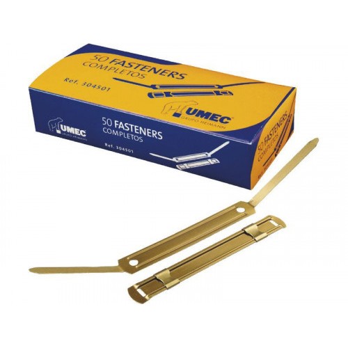 5290-CAJA 100 FASTENER METAL DORADO U304401 UMEC