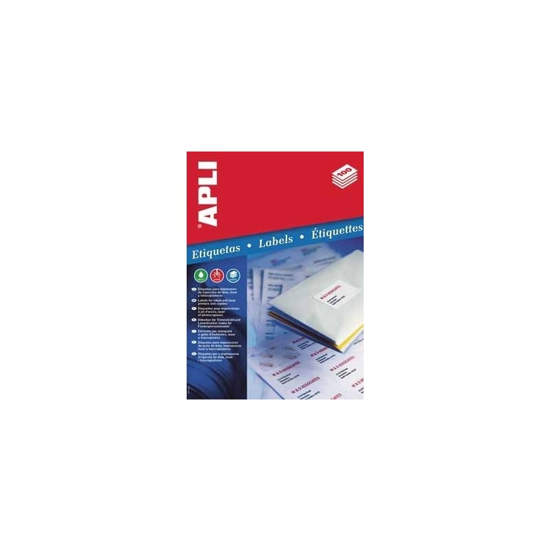 5315-CAJA 100 HOJAS ETIQUETA BLANCA ILC 105X148 1280 APLI 5315-CAJA 100 HOJAS ETIQUETA BLANCA ILC 105X148 1280 APLI