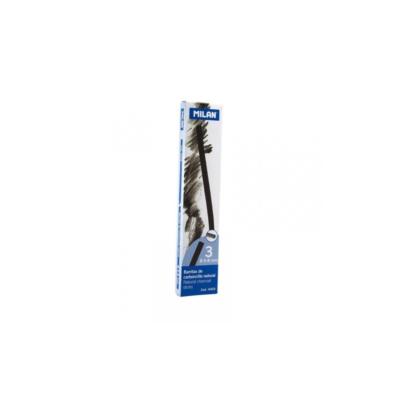 5372-CAJA 3 BARRITAS DE CARBONCILLO NATURAL DIAMETRO 6-8MM MILAN 4403 5372-CAJA 3 BARRITAS DE CARBONCILLO NATURAL DIAMETRO 6-8MM MILAN 4403
