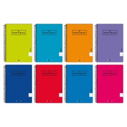 5396-CUADERNO TAPA POLIPROPILENO EXTRADURA UNICLASIC FOLIO 80 HOJAS 90GR. 4X4 COLORES SURTIDOS PAPYRUS 88442099