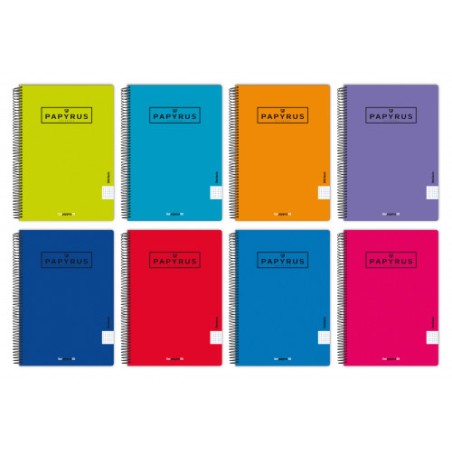 5396-CUADERNO TAPA POLIPROPILENO EXTRADURA UNICLASIC FOLIO 80 HOJAS 90GR. 4X4 COLORES SURTIDOS PAPYRUS 88442099