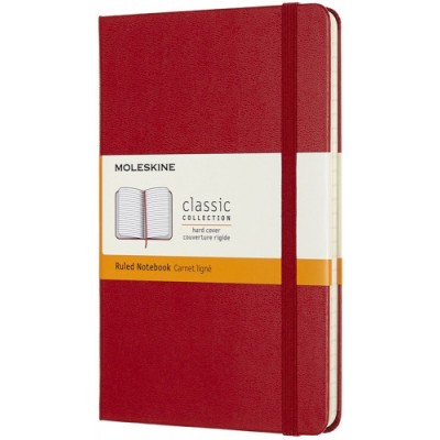 LIBRETA CLASICA TAPA DURA ROJA M 115X18CM RAYADA MOLESKINE QP050F2