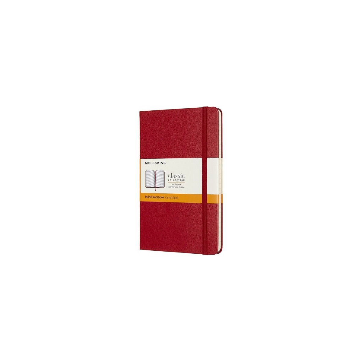 LIBRETA CLASICA TAPA DURA ROJA M 115X18CM RAYADA MOLESKINE QP050F2