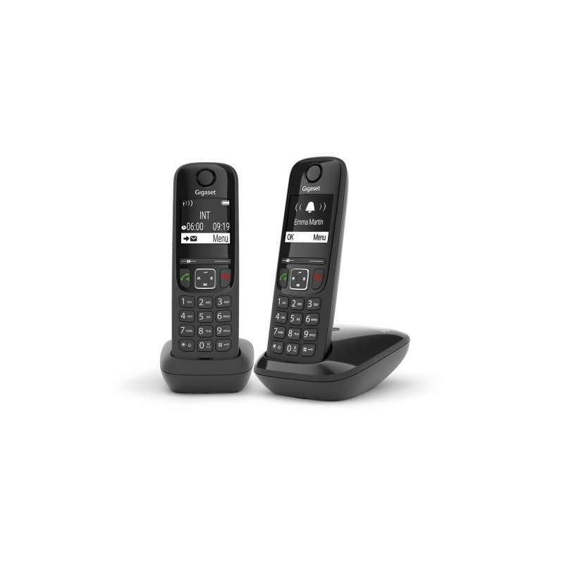 5410-Gigaset AS690 Duo Telefono DECT/analogico Identificador de llamadas Negro 5410-Gigaset AS690 Duo Telefono DECT/analogico Identificador de llamadas Negro