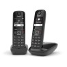 5410-Gigaset AS690 Duo Telefono DECT/analogico Identificador de llamadas Negro