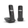5411-Gigaset AS690 Duo Telefono DECT/analogico Identificador de llamadas Negro