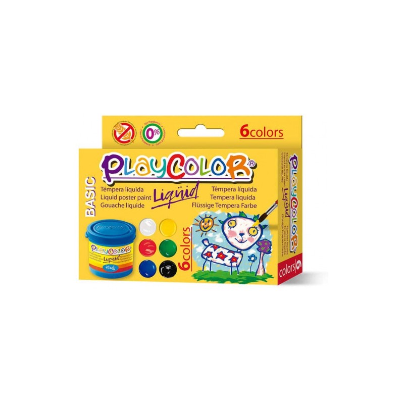 5425-LIQQUID 40ML. EN 6 COLORES SURTIDOS + PINCEL PLAYCOLOR 19931 5425-LIQQUID 40ML. EN 6 COLORES SURTIDOS + PINCEL PLAYCOLOR 19931
