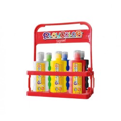 5427-TEMPERA LIQUID PARA 6 BOTELLAS DE 500ML. BASKET 6 COLORES PLAYCOLOR 19471
