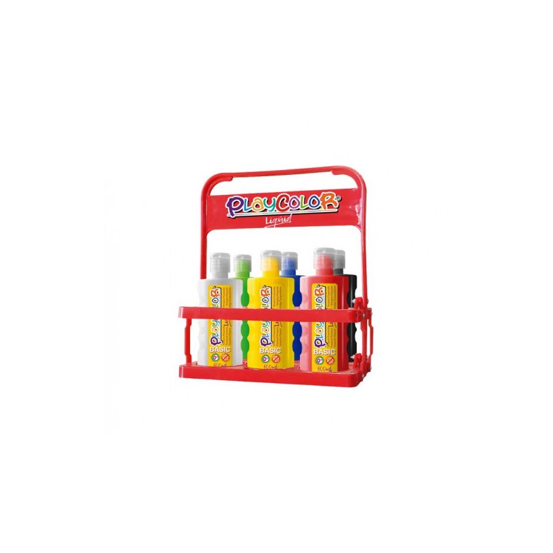 5427-TEMPERA LIQUID PARA 6 BOTELLAS DE 500ML. BASKET 6 COLORES PLAYCOLOR 19471 5427-TEMPERA LIQUID PARA 6 BOTELLAS DE 500ML. BASKET 6 COLORES PLAYCOLOR 19471