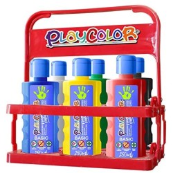 5432-FINGER PAINT BASIC 40ML. 6 COLORES SURTIDOS PLAYCOLOR 17591.