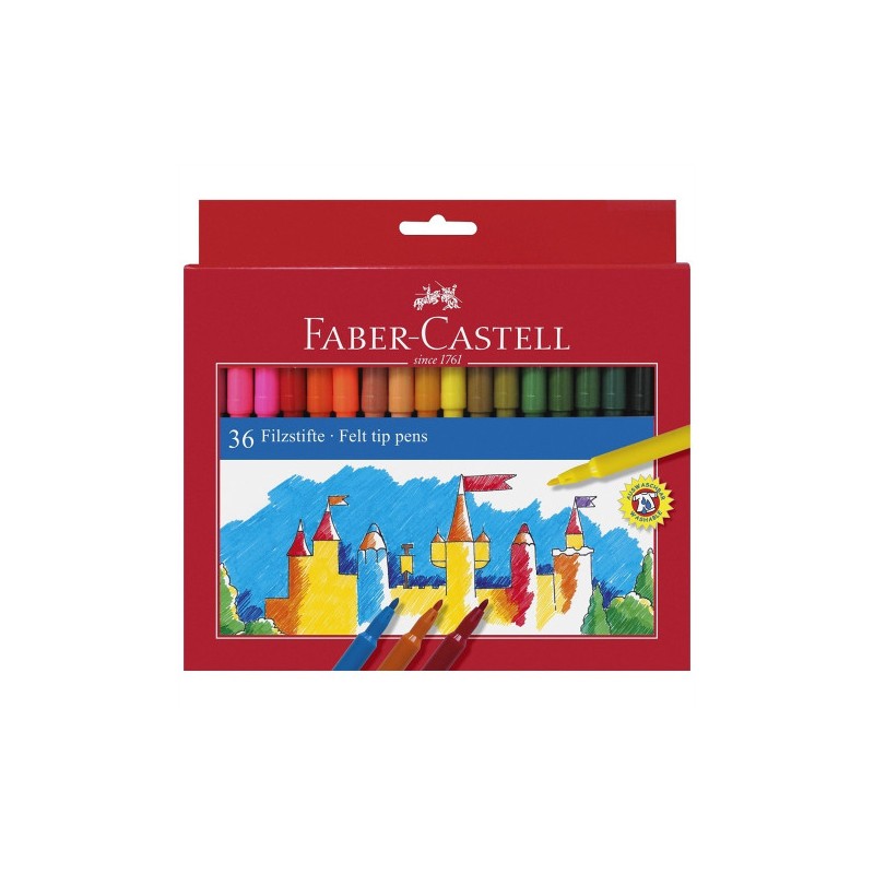 5443-ESTUCHE CARTON 36 ROTULADORES ESCOLARES FABER CASTELL 554203 5443-ESTUCHE CARTON 36 ROTULADORES ESCOLARES FABER CASTELL 554203