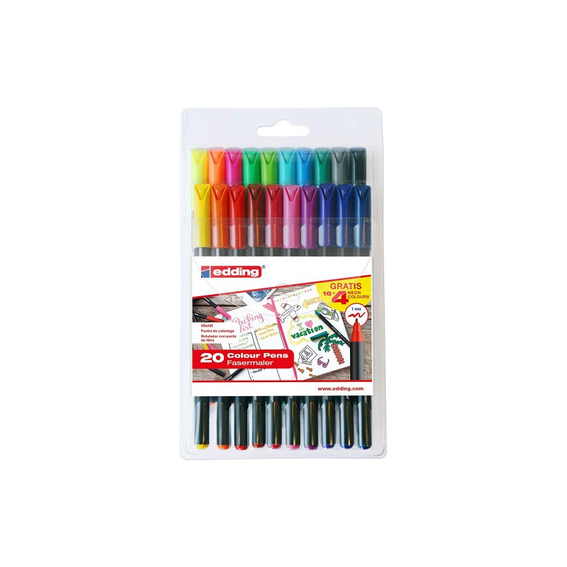 5446-PACK CON 16 ROTULADORES ESTANDAR + 4 ROTULADORES PASTEL S/C 1200 EDING E1200-20-BTS 5446-PACK CON 16 ROTULADORES ESTANDAR + 4 ROTULADORES PASTEL S/C 1200 EDING E1200-20-BTS