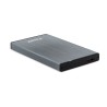 5455-TooQ TQE-2527G caja para disco duro externo Caja de disco duro (HDD) Negro, Gris 2.5"