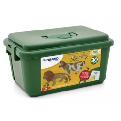 5512-JUEGO ANIMALES GRANJA Y SELVA 30 FIGURAS MINILAND 25140