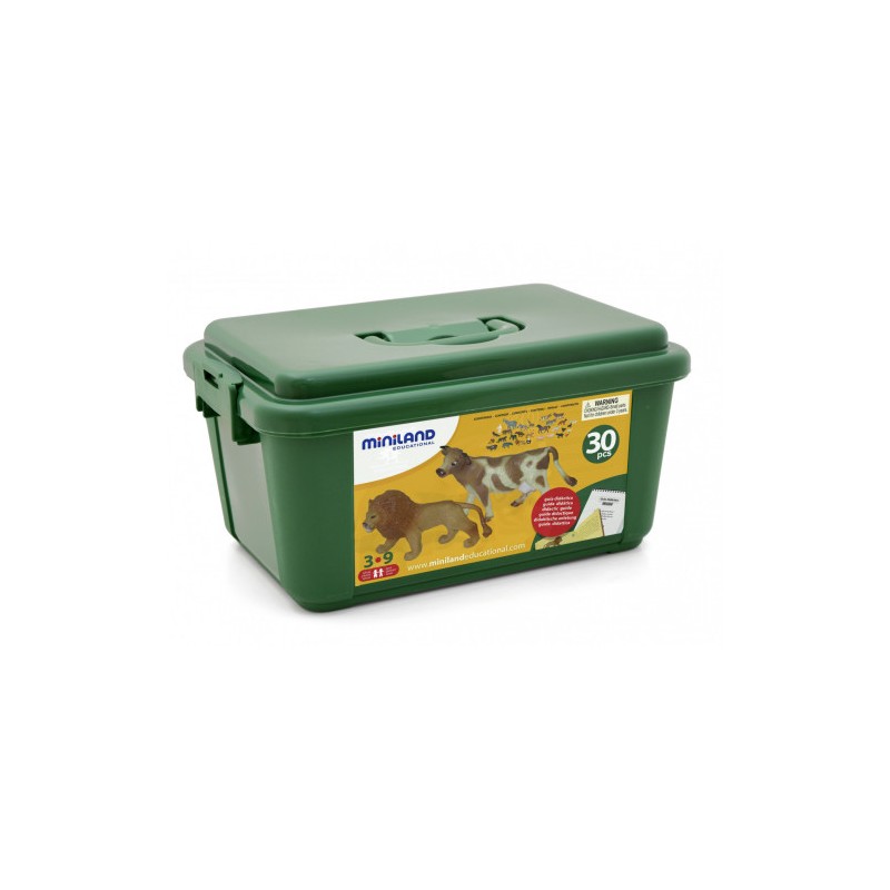 5512-JUEGO ANIMALES GRANJA Y SELVA 30 FIGURAS MINILAND 25140