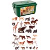 5513-JUEGO ANIMALES GRANJA Y SELVA 30 FIGURAS MINILAND 25140