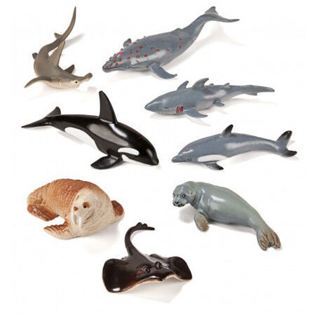 5521-JUEGO ANIMALES MARINOS 8 FIGURAS MINILAND 27460