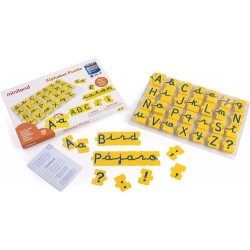 5539-JUEGO ABECEDARIO MAYUSCULAS Y MINUSCULAS 168 PIEZAS MINILAND 31875