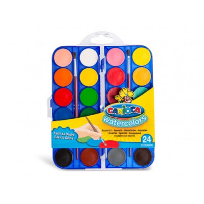 Carioca Watercolors pintura a base de agua Multi Paleta 24 piezas