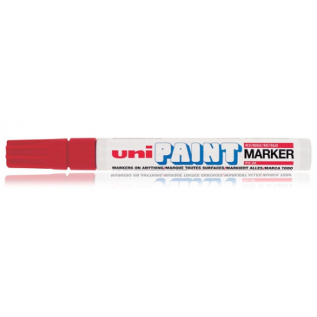 561-MARCADOR PERMANENTE PUNTA M 2,2-2,8MM. ROJO UNI-BALL 545582000