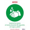 5617-SENALES ADHESIVOS PREIMPRESO  "LAVARSE LAS MANOS" SOBRE DE 2 HOJAS EN A4 AVERY AV_KITCOVID1_ES