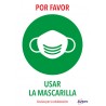 5619-SENALES ADHESIVOS PREIMPRESO  "USAR MASCARILLAS " SOBRE DE 2 HOJAS EN A4 AVERY AV_KITCOVID2_ES