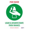 5621-SENALES ADHESIVOS PREIMPRESO  "USAR DESINFECTANTE PARA LAS MANOS" SOBRE DE 2 HOJAS EN A4 AVERY AV_KITCOVID3_ES