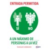 5627-SENALES ADHESIVOS PREIMPRESO  "ENTRADA PERMITIDA" SOBRE DE 2 HOJAS EN A4 AVERY AV_KITCOVID6_ES