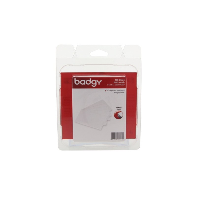 5766-PACK 100 TARTEJAS PVC BADGY CBGC0030W