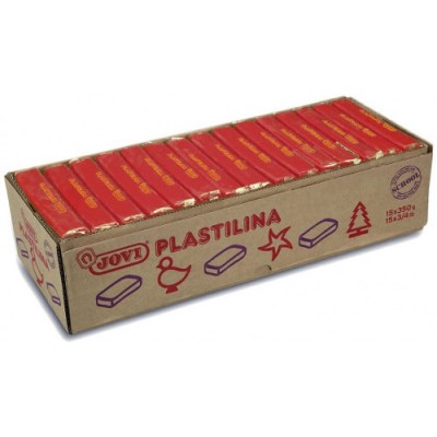 CAJA 15 PASTILLAS PLASTILINA 350 G ROJO JOVI 7205