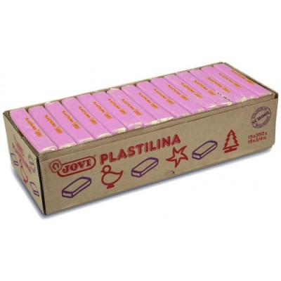 CAJA 15 PASTILLAS PLASTILINA 350 G LILA JOVI 7214